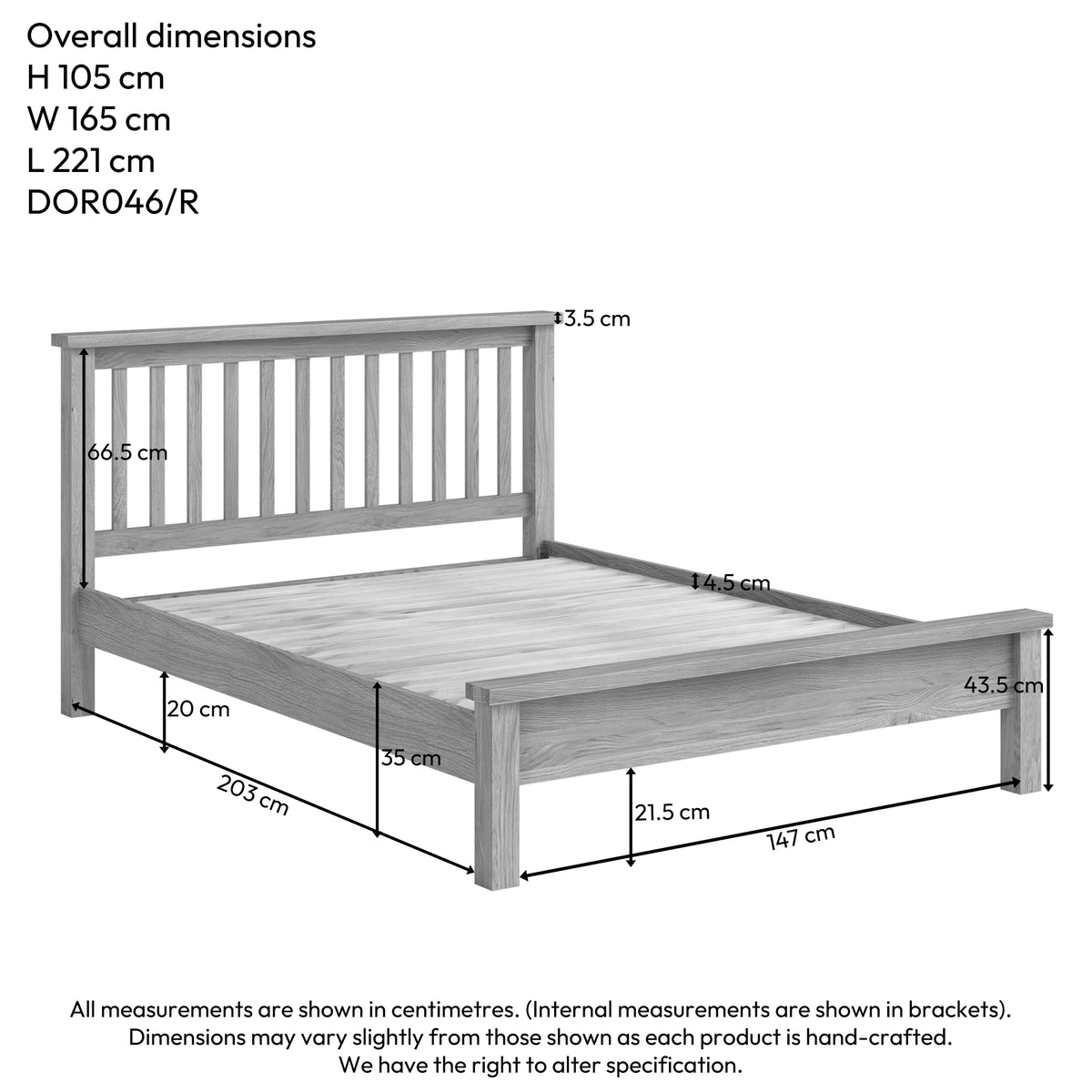 Drayton Oak Bed