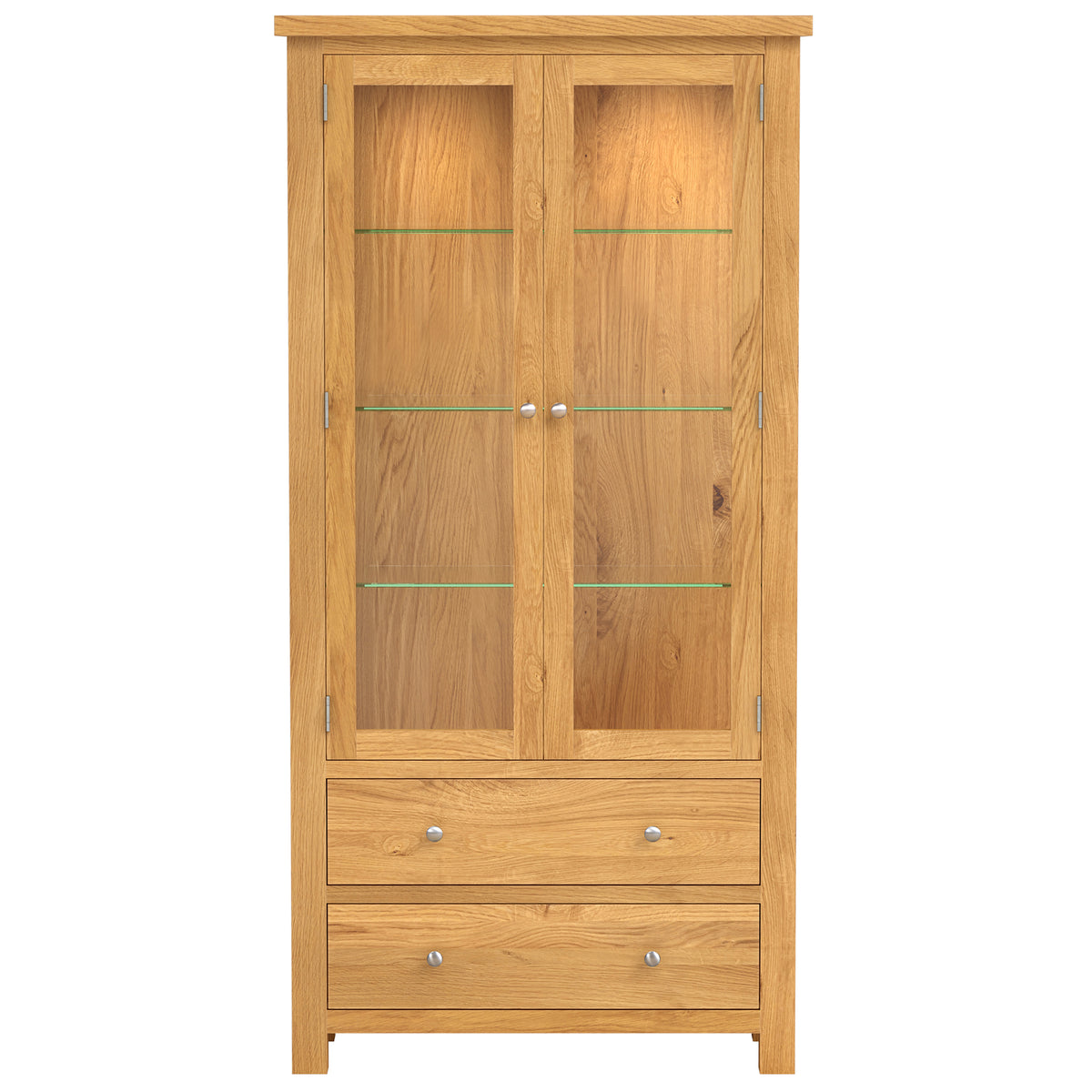 Drayton Oak Glazed Display Cabinet