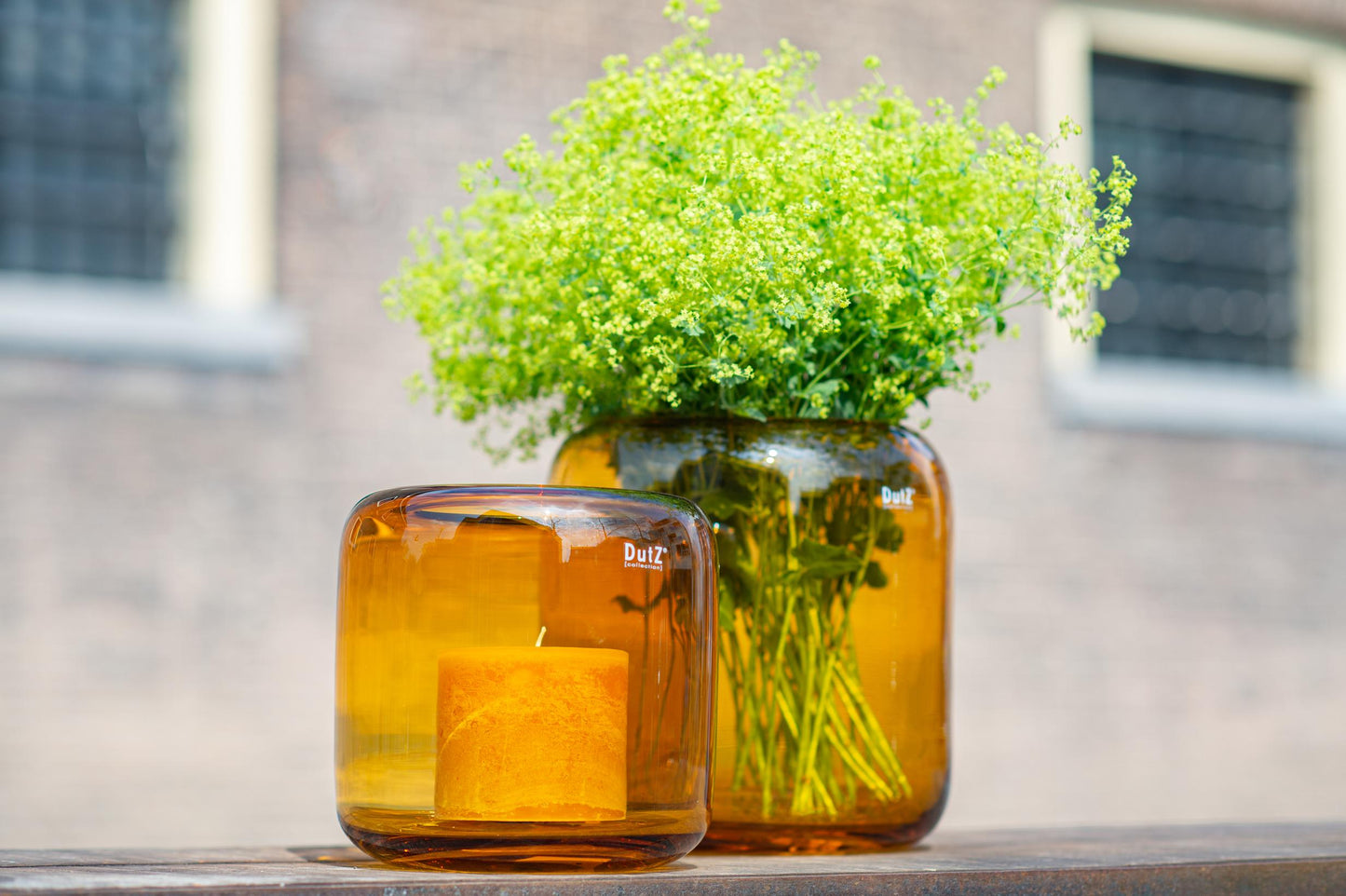 VASE MAZURKA - AMBER by DutZ - Bridgnorth Furniture