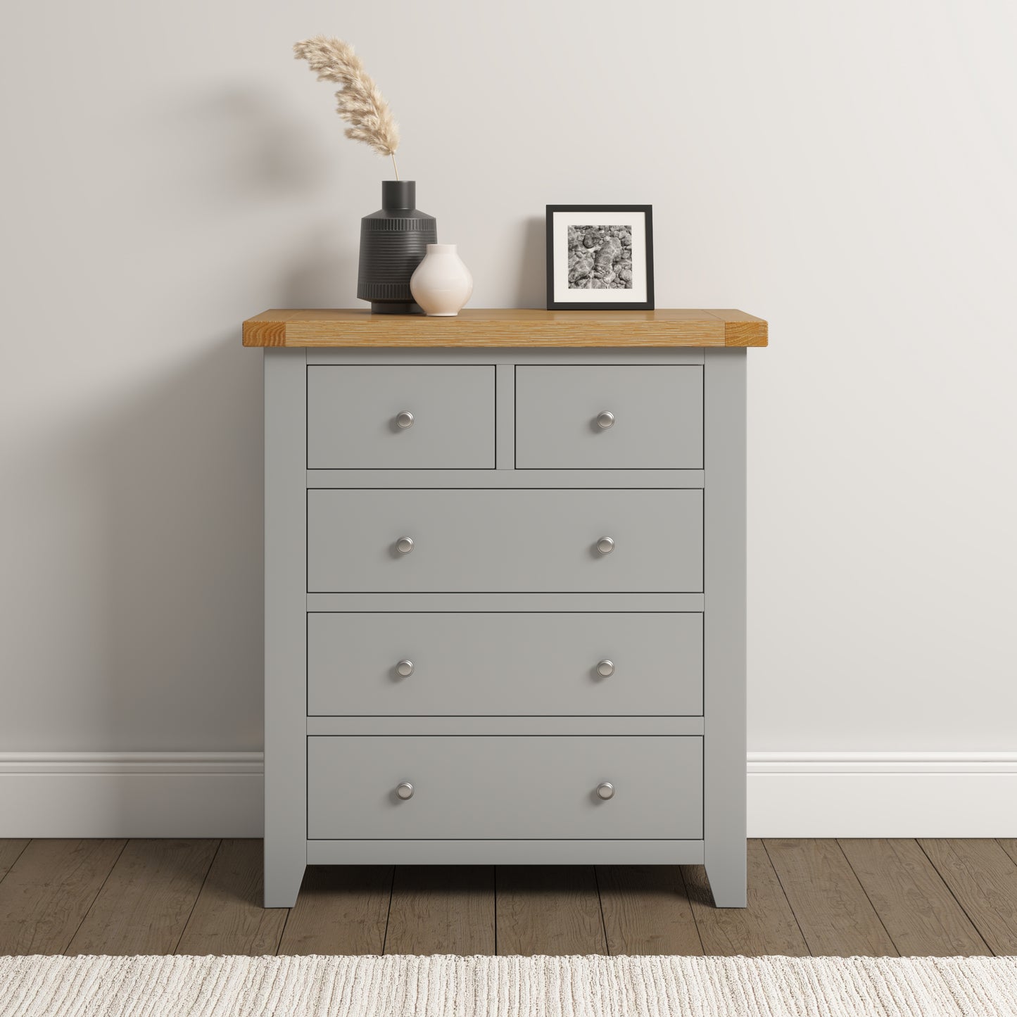 Highley Painted Oak Low Foot End Bed - Bridgnorth Furniture