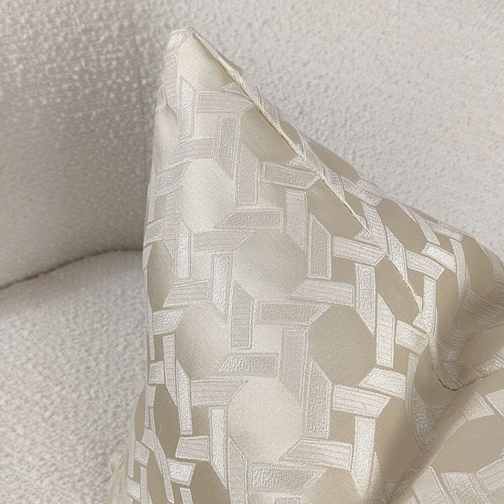 Aylin Gold Geometric Print Cushion - 45x45cm - Bridgnorth Furniture