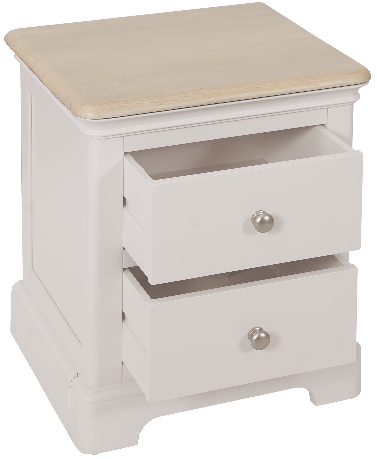 Stretton Painted Oak 2 Drawer Bedside - Bridgnorth Furniture