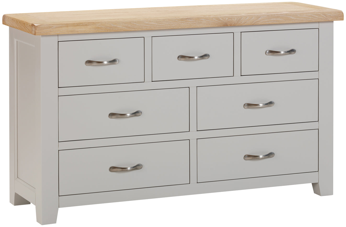 Ashford Painted Oak 3 over 4 Wide Chest - Bridgnorth Furniture
