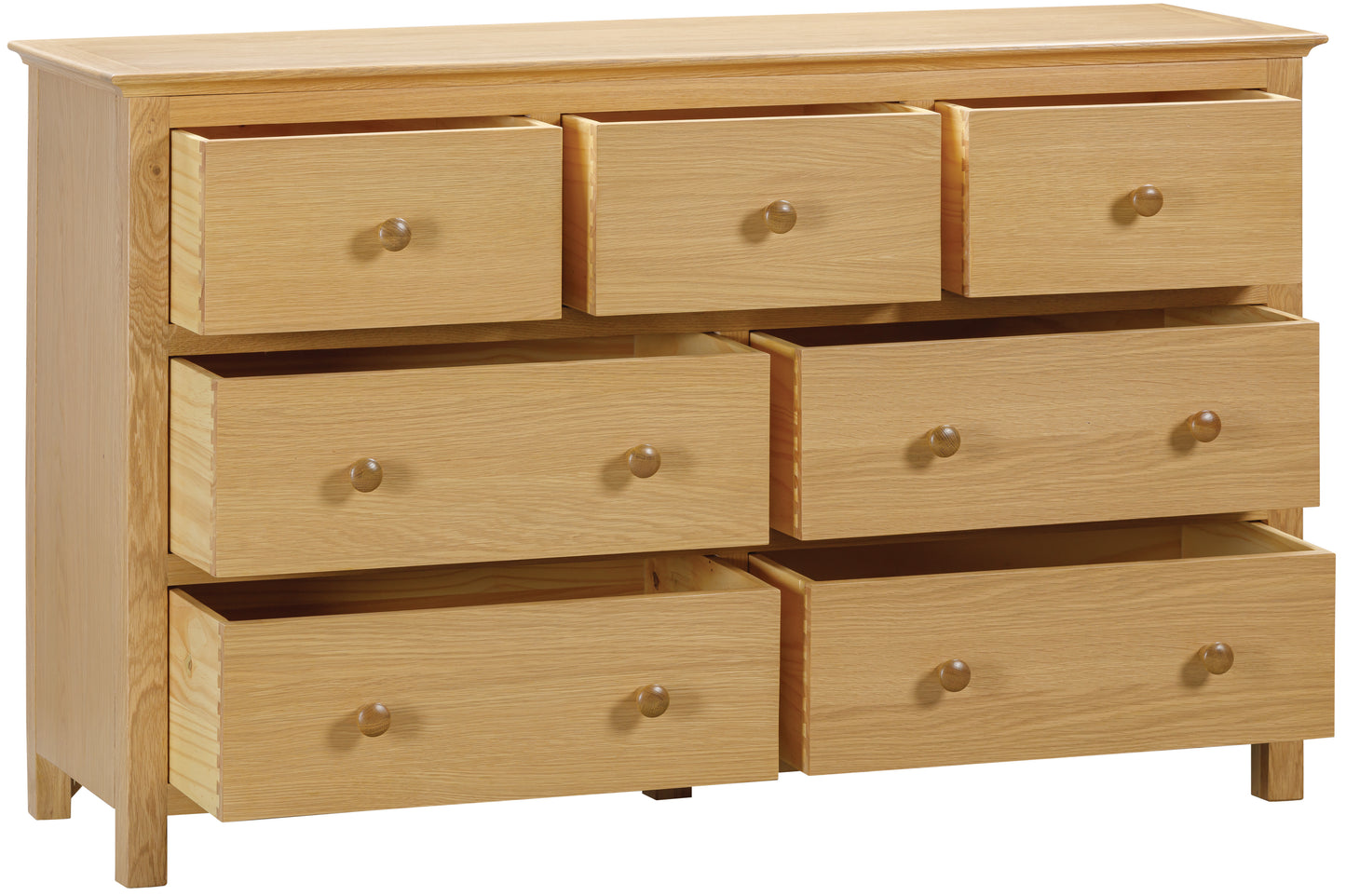 Wenlock 3 over 4 wide chest - Bridgnorth Furniture