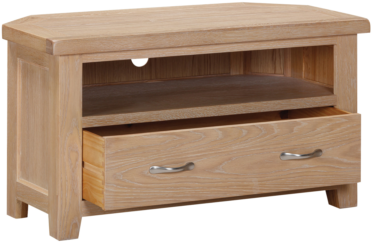 Ashford Oak Corner TV Unit - Bridgnorth Furniture