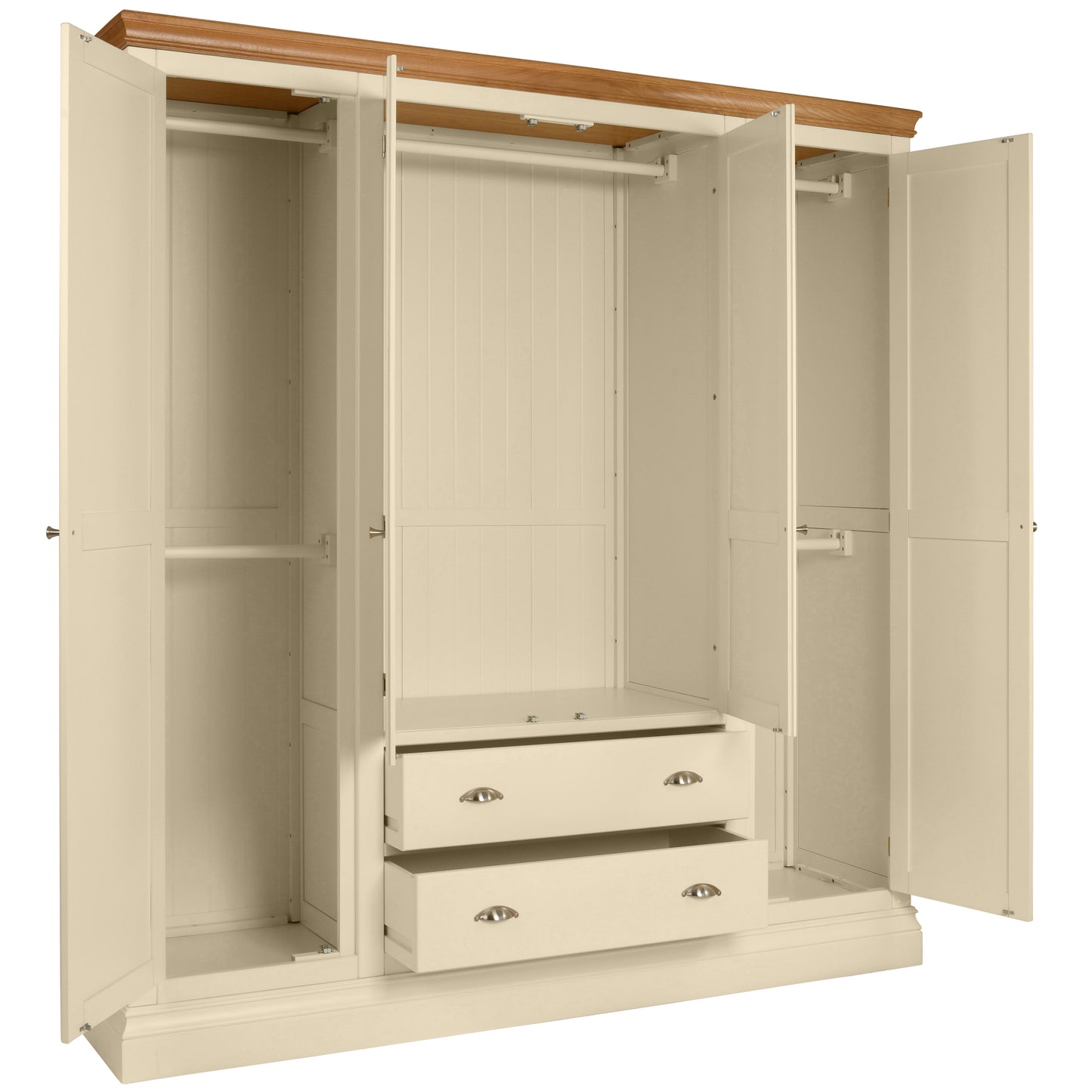 Albrighton QUAD WARDROBE WITH 2 DRAWERS - Bridgnorth Furniture