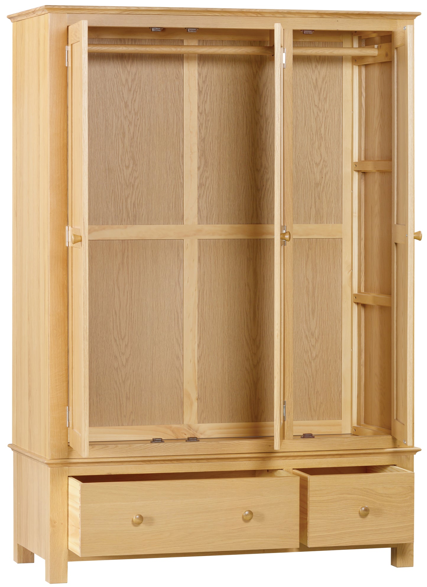 Wenlock Triple Wardrobe with 2 Drawers - Bridgnorth Furniture