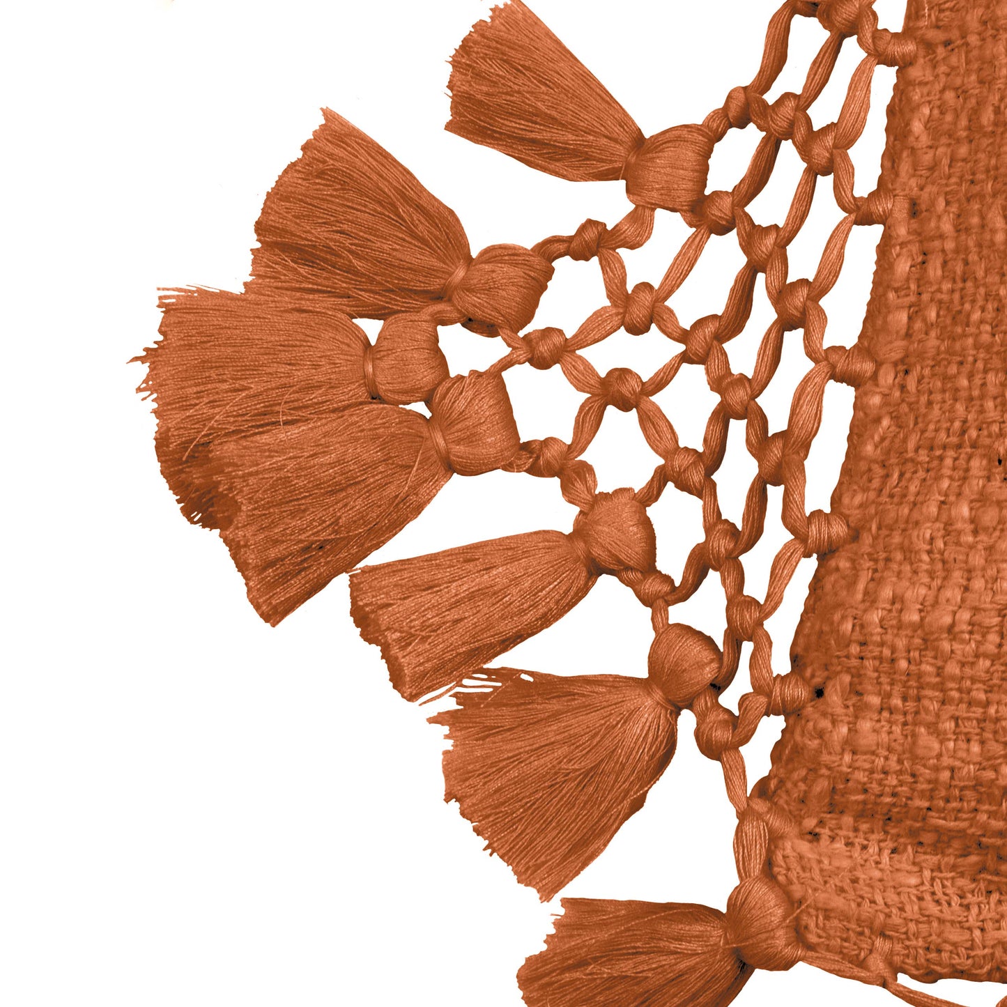 Anko Macrame Tassel Trim Cushion Pecan - Bridgnorth Furniture