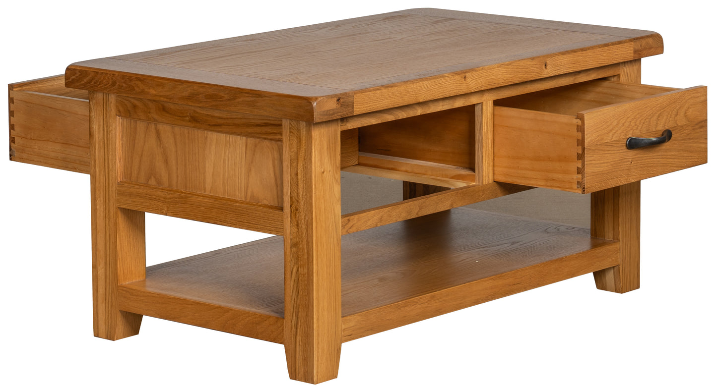 Newport COFFEE TABLE WITH 2 DRAWERS - Bridgnorth Furniture