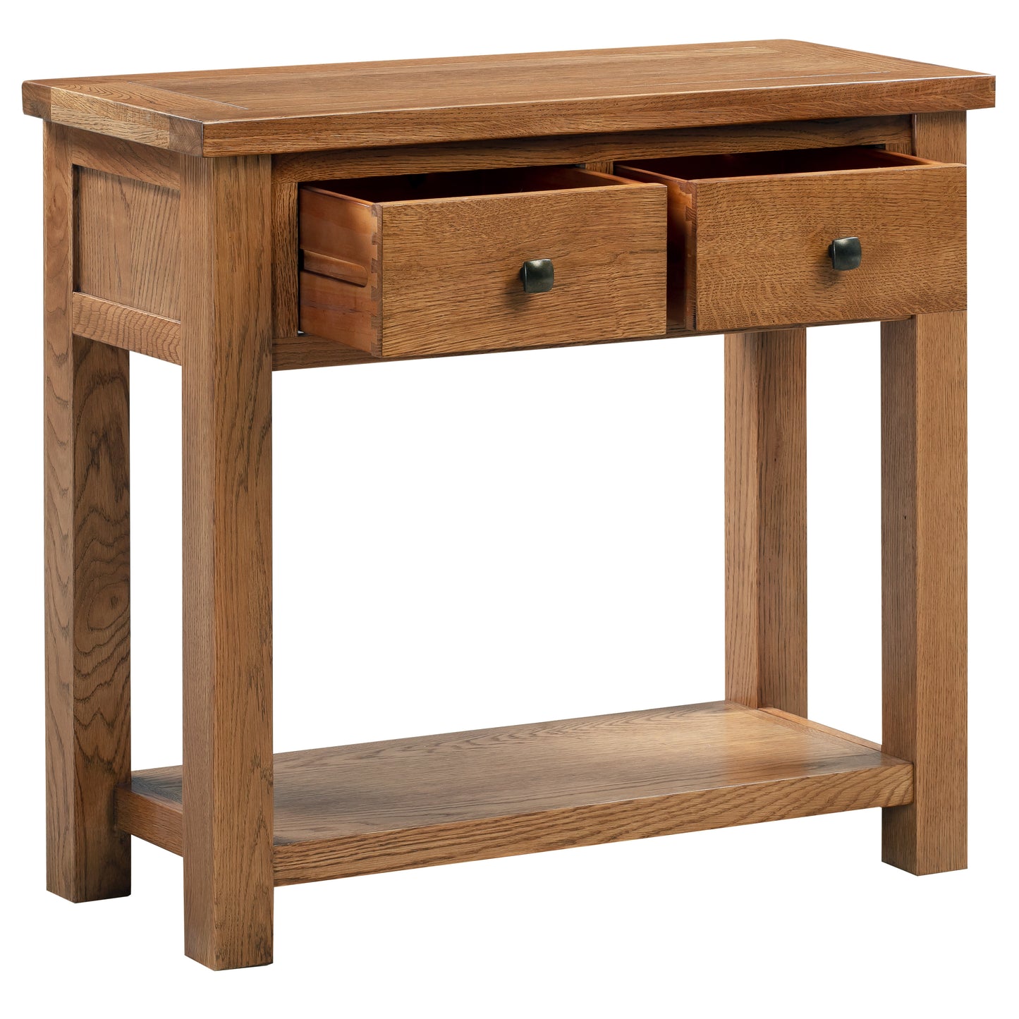 Drayton Rustic 2 Drawer Console Table - Bridgnorth Furniture