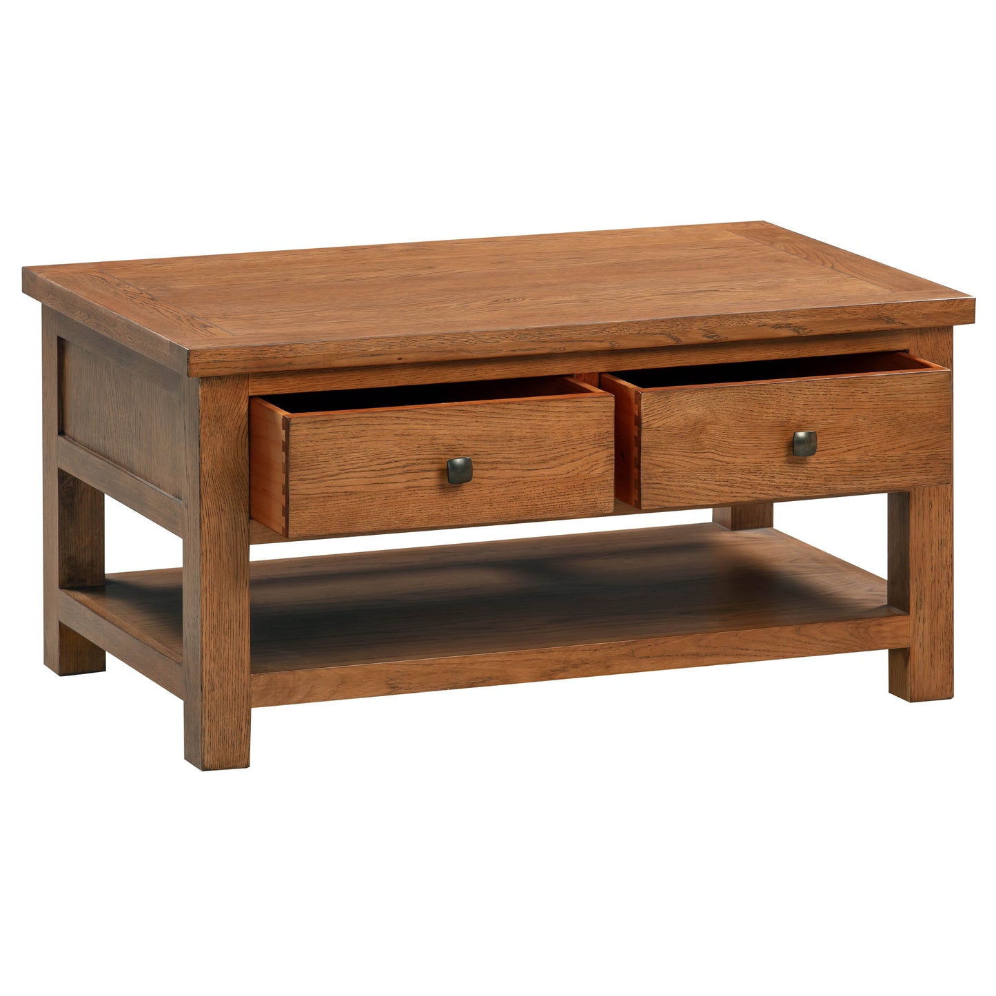 Drayton Rustic COFFEE TABLE WITH DRAWERS - Bridgnorth Furniture