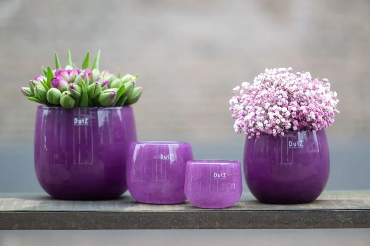 GLASS POT - BEIGE Colour by DutZ - Bridgnorth Furniture