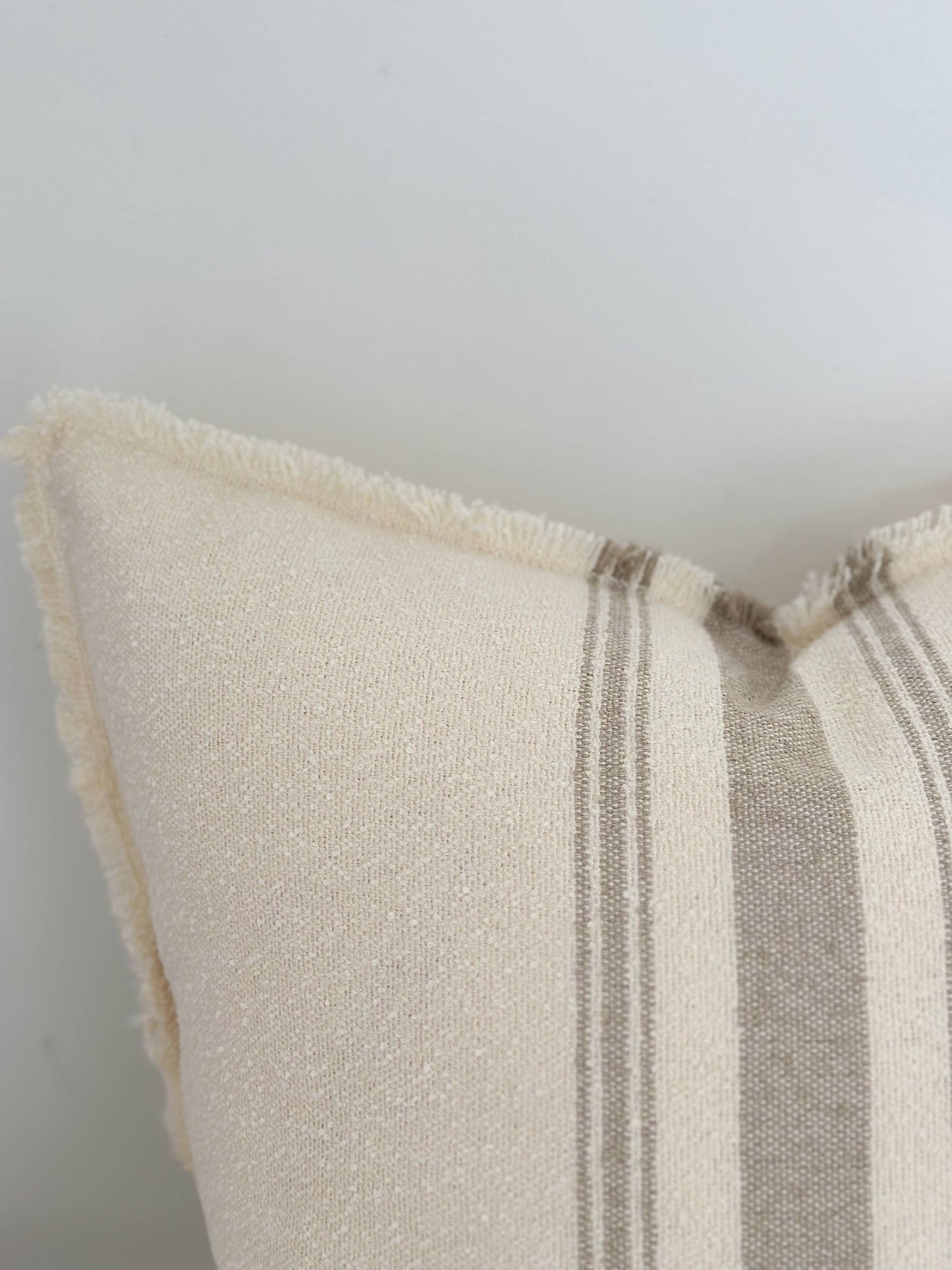 Ellie Cushion Cover 45x45 - Greige Stripe - Bridgnorth Furniture