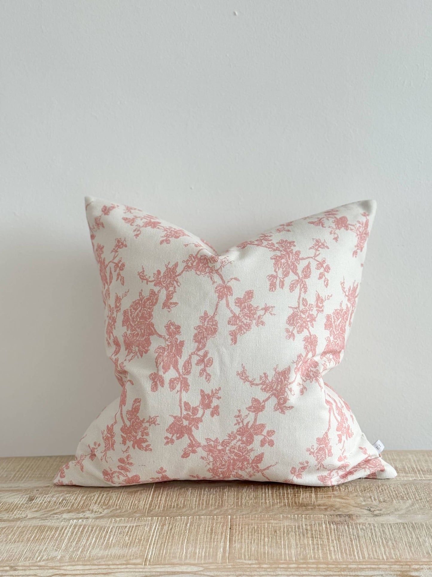 Aria Cotton Cushion Cover 45x45 - Pink Floral Print - Bridgnorth Furniture