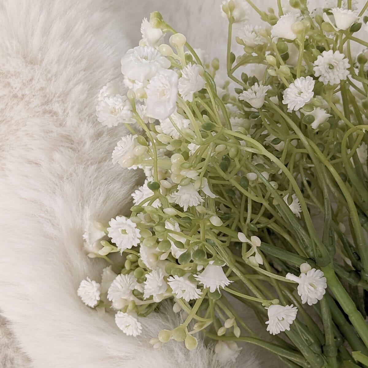 Faux White Gypsophila Bunch of Flowers - Bridgnorth Furniture