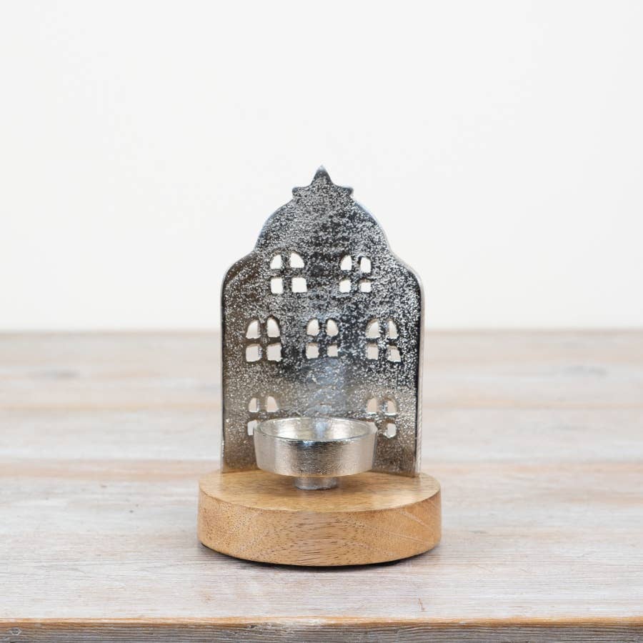 Metal House T-Light Holder 15cm - Bridgnorth Furniture
