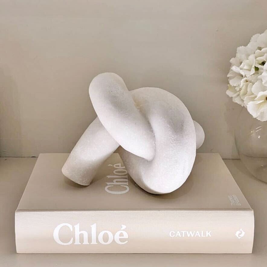Marina White Stone Decorative Knot Ornament - Bridgnorth Furniture