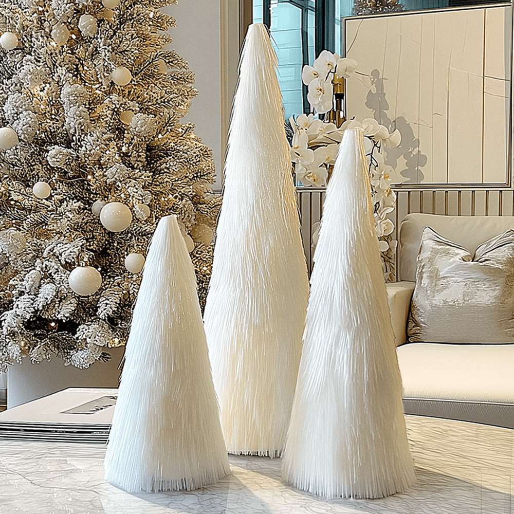 Medium White Decorative Christmas Tree Ornament - Bridgnorth Furniture