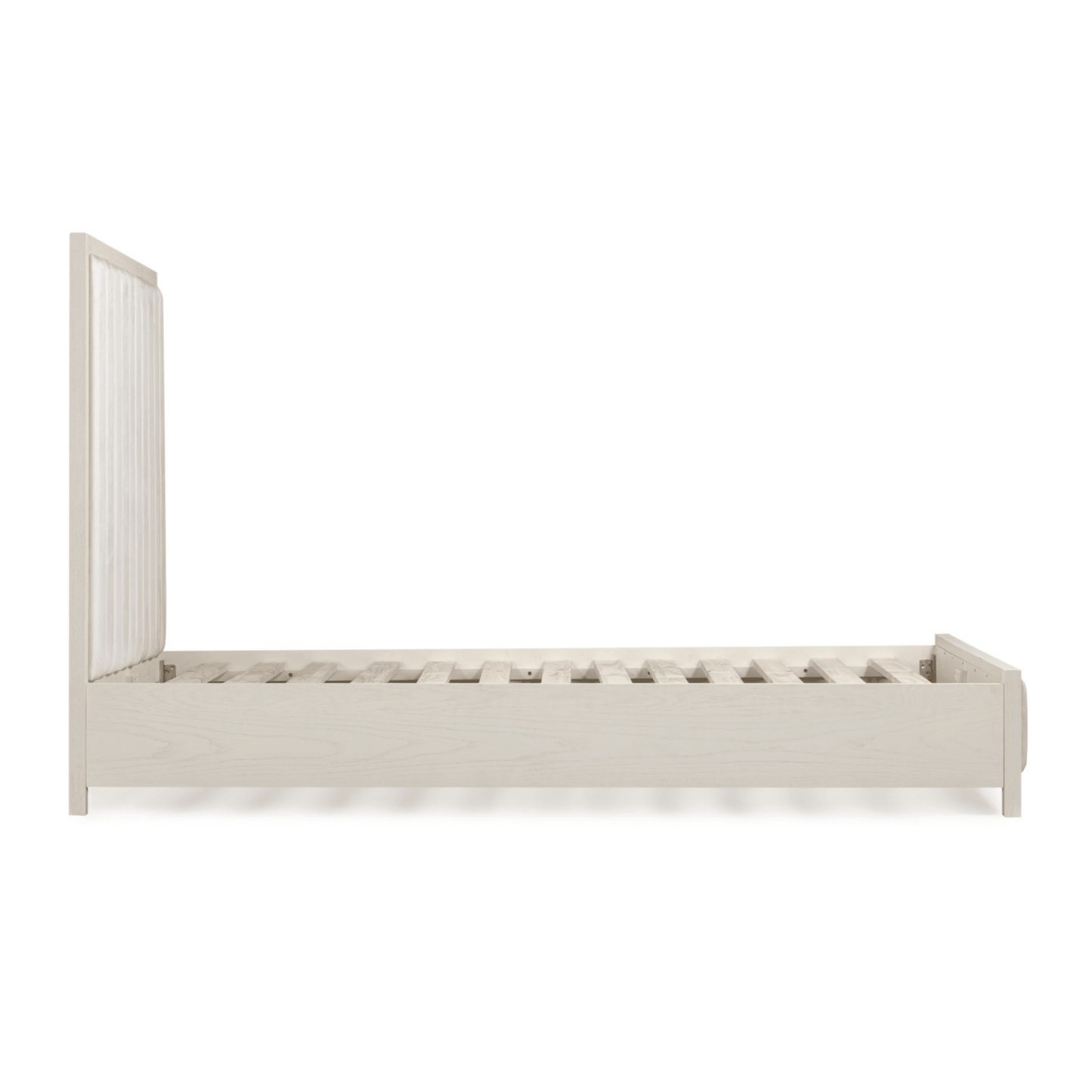 Soho Cream Velvet Bed with Cream Wood Frame - Bridgnorth Furniture