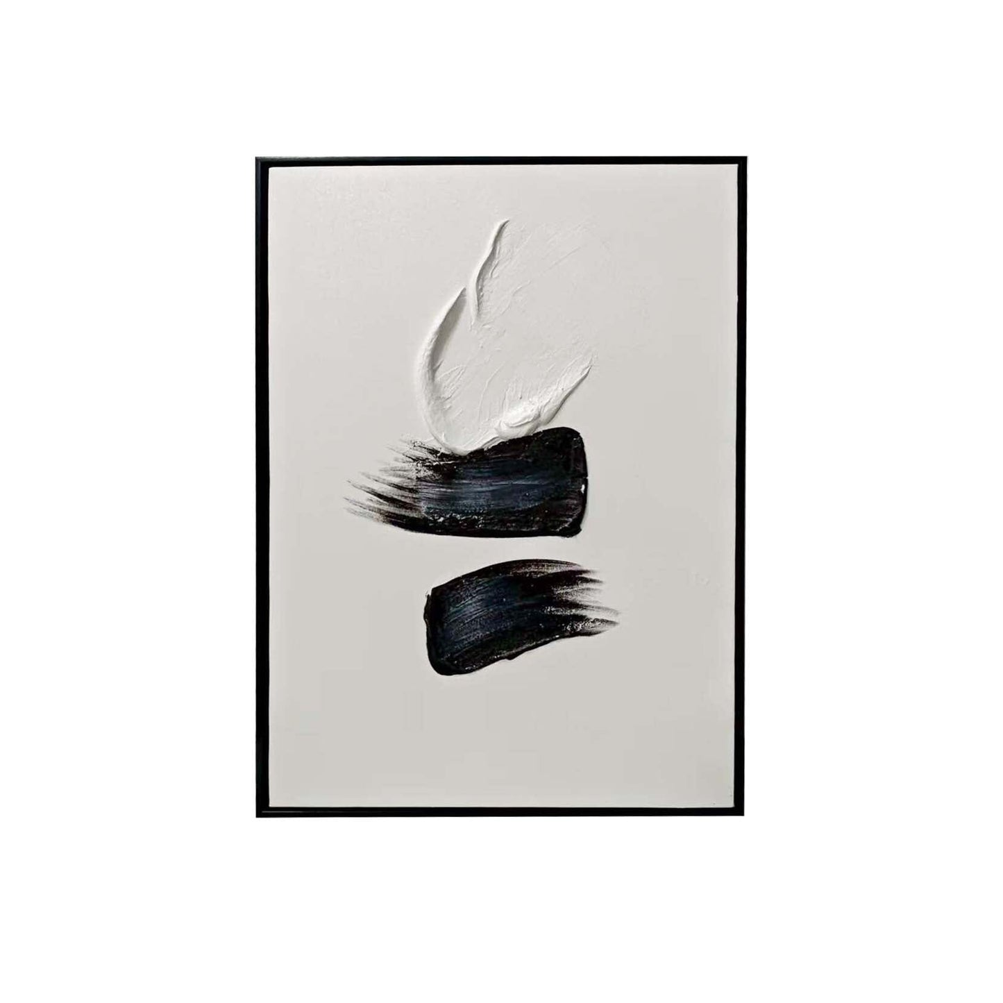 Regent Monochrome 3D Paint Stroke Effect Canvas Wall Art - II - Bridgnorth Furniture