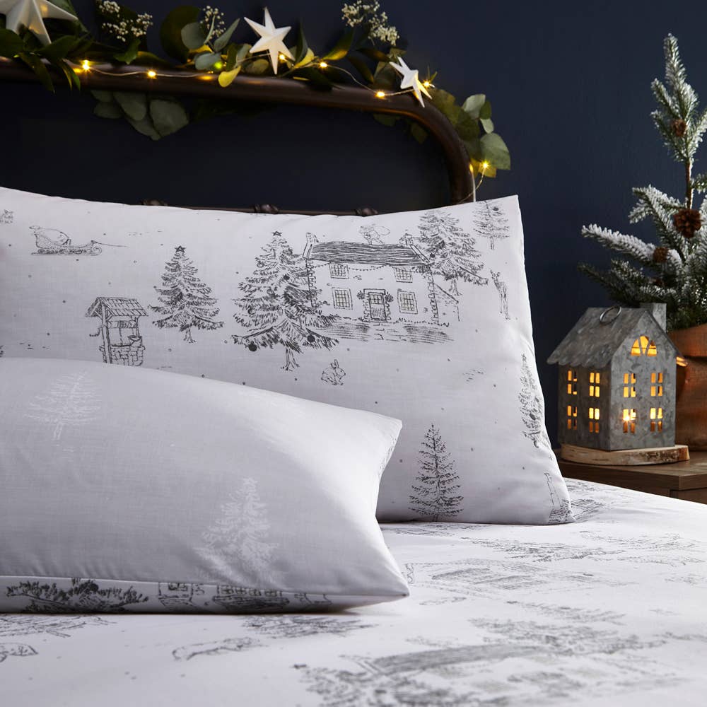 Midwinter Toile Duvet Cover Set Snow - Bridgnorth Furniture
