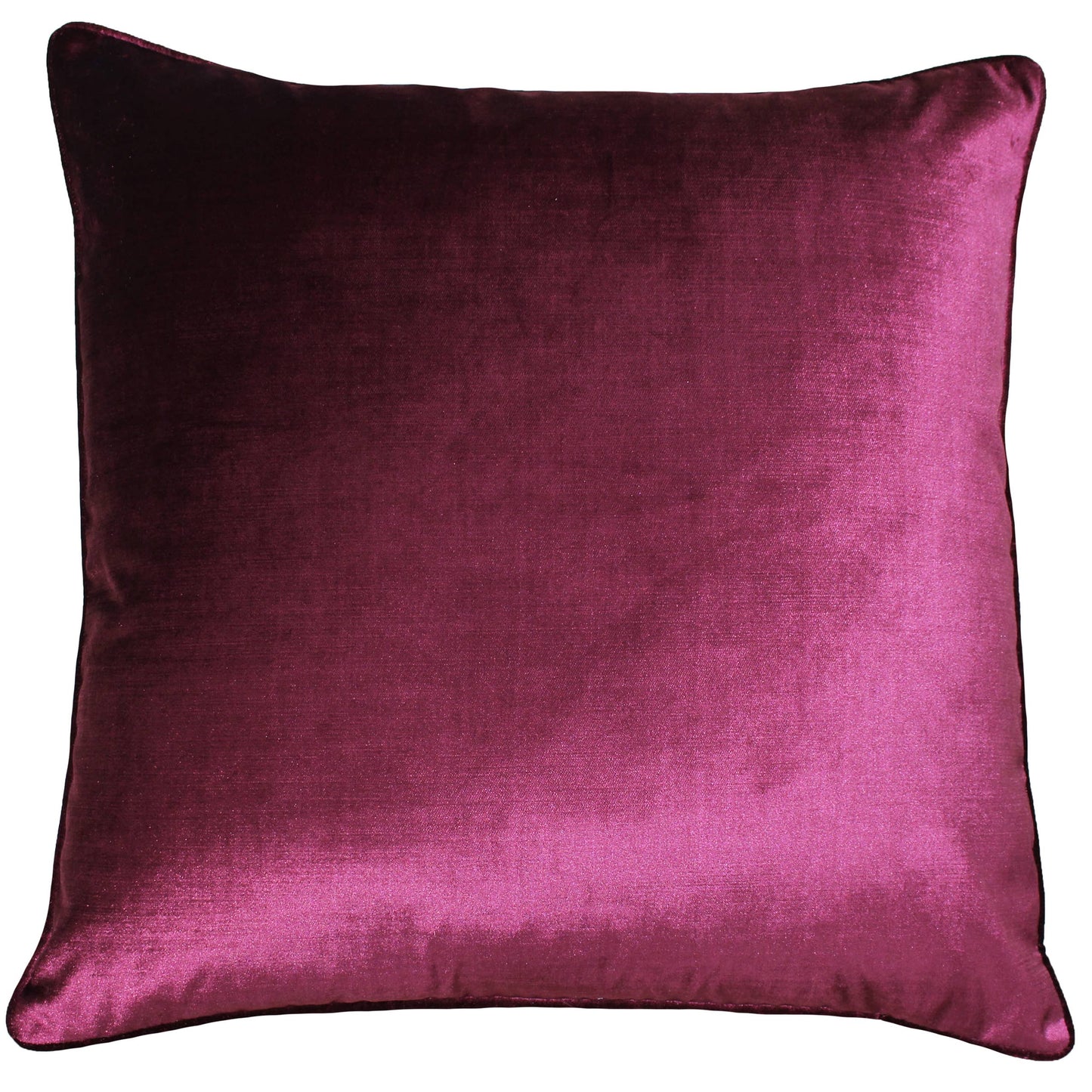 Luxe Velvet Piped Cushion Cranberry - Bridgnorth Furniture