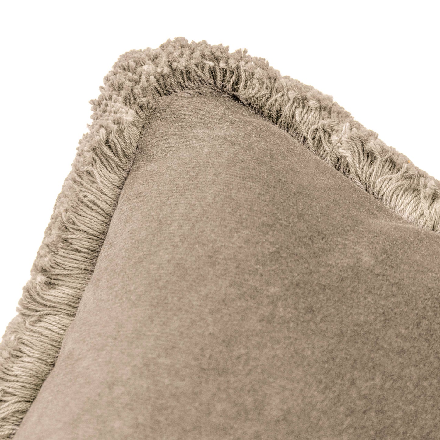 Freya Velvet Cushion Taupe - Bridgnorth Furniture