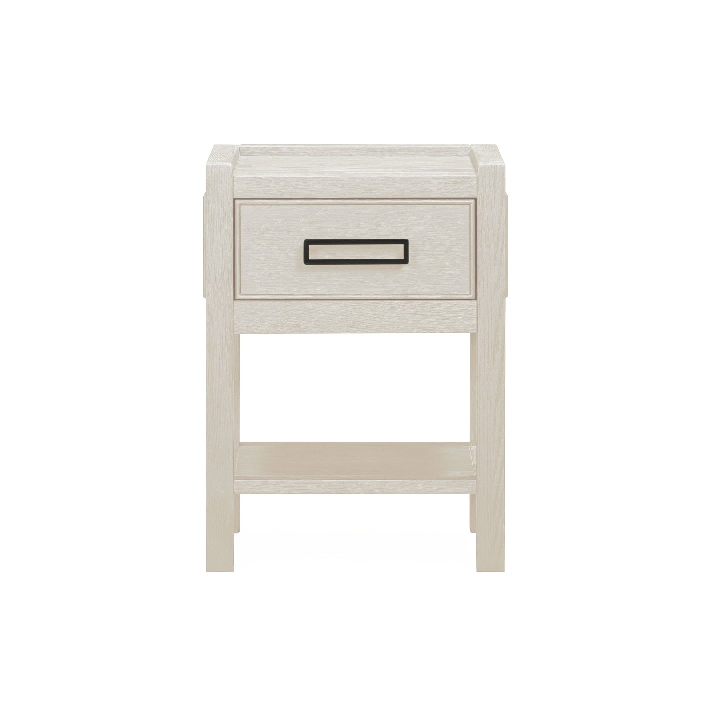 Soho Cream Oak Veneer 1 Drawer Bedside Table - Bridgnorth Furniture