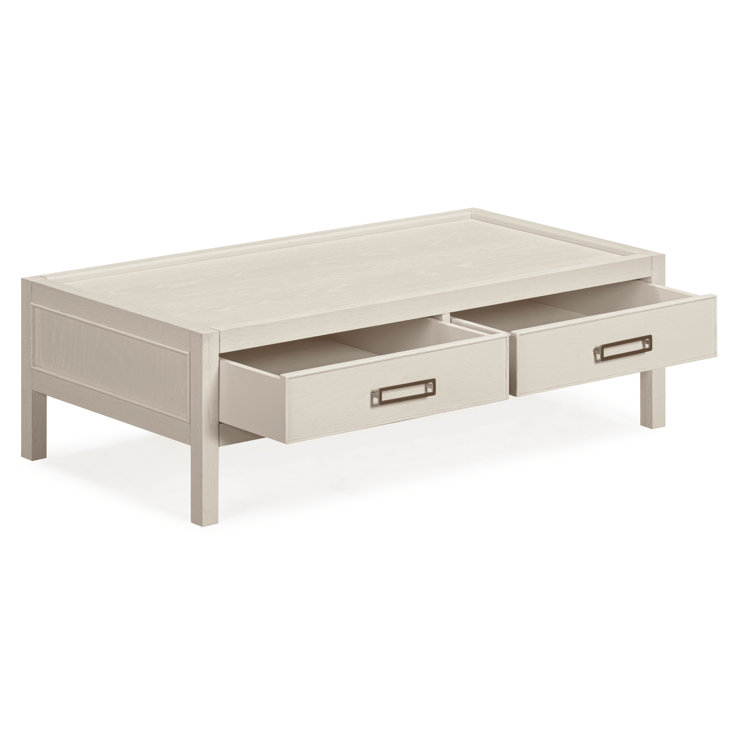 Soho Cream Oak Veneer 2 Drawer Coffee Table - Bridgnorth Furniture