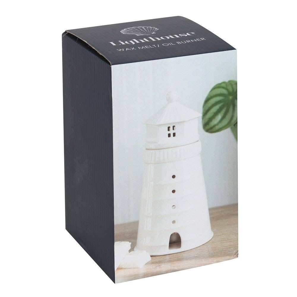 Nautical White Lighthouse Oil Burner and Wax Warmer - Bridgnorth Furniture