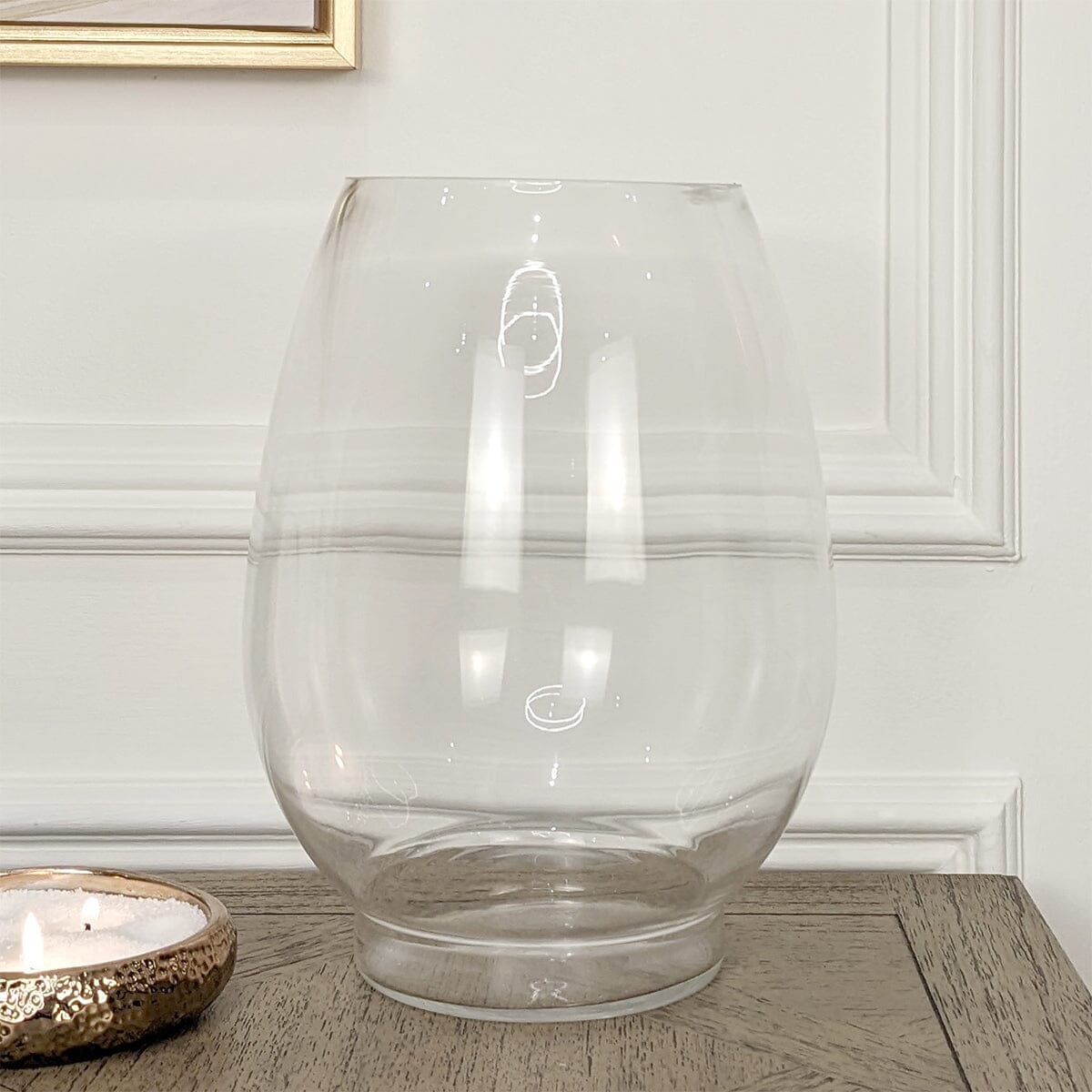 Tall Oval Glass Decorative Vase - Bridgnorth Furniture