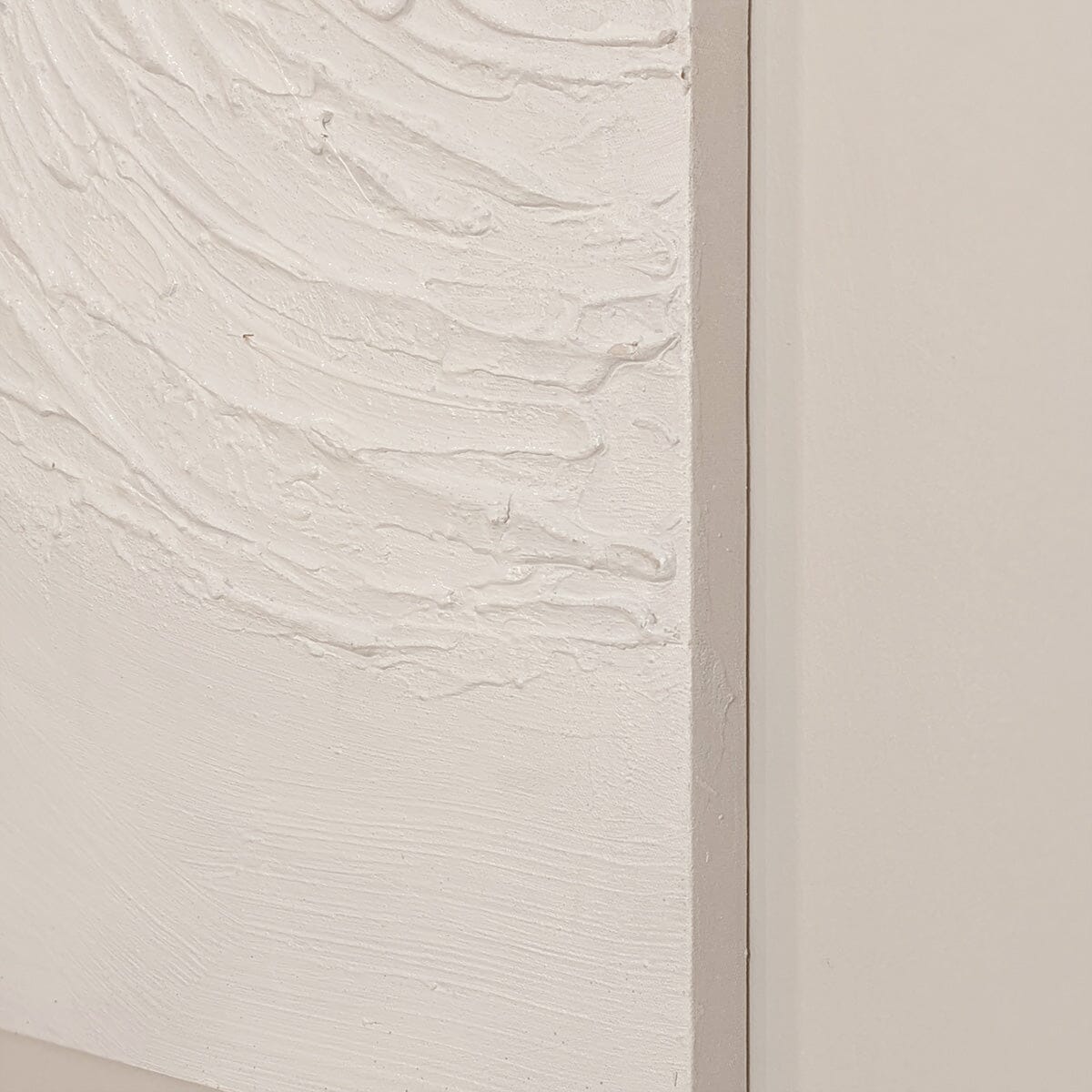 Tilly Cream Half Moon Textured Canvas Wall Art - Bridgnorth Furniture