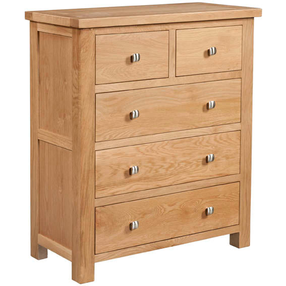 Drayton Oak 3 + 2 Chest - Bridgnorth Furniture