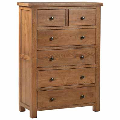 Drayton Rustic 4 + 2 CHEST - Bridgnorth Furniture