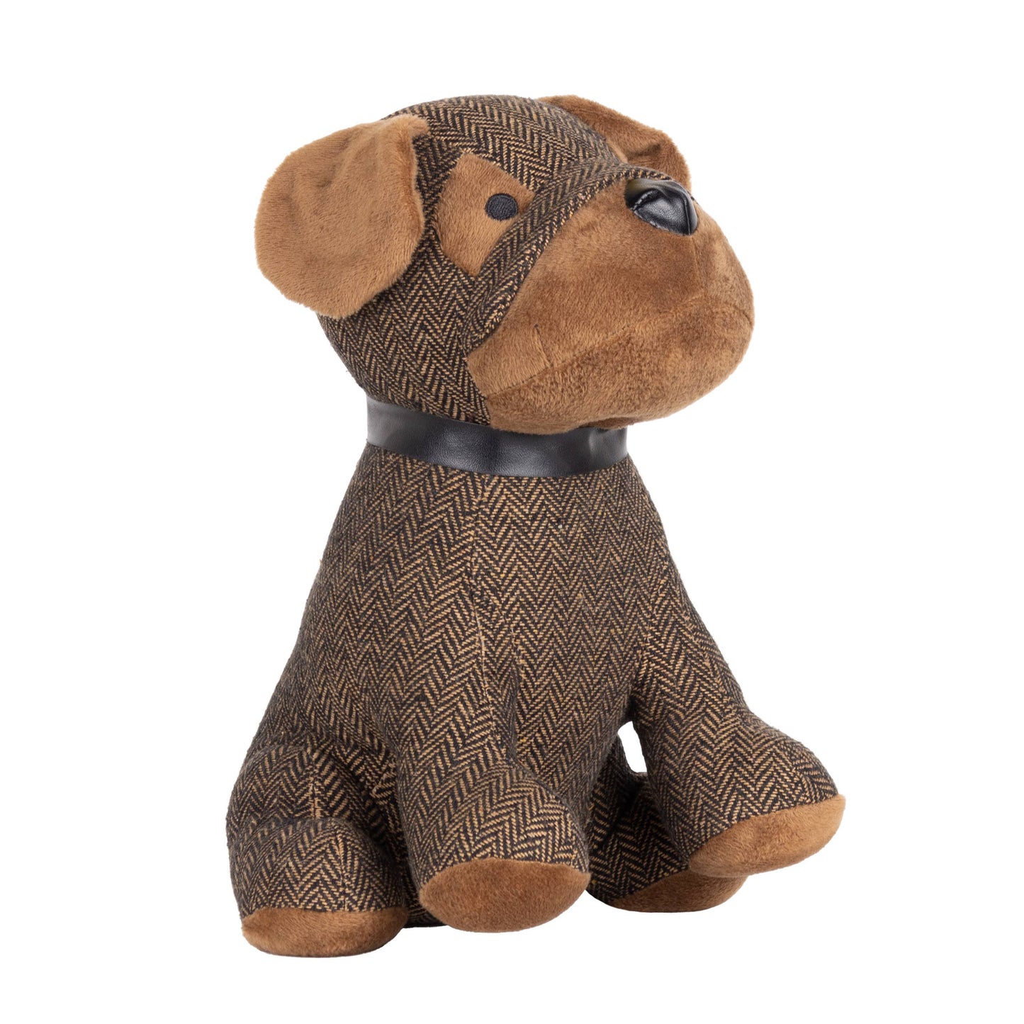 Boston Herringbone Dog Door Stop Brown - Bridgnorth Furniture