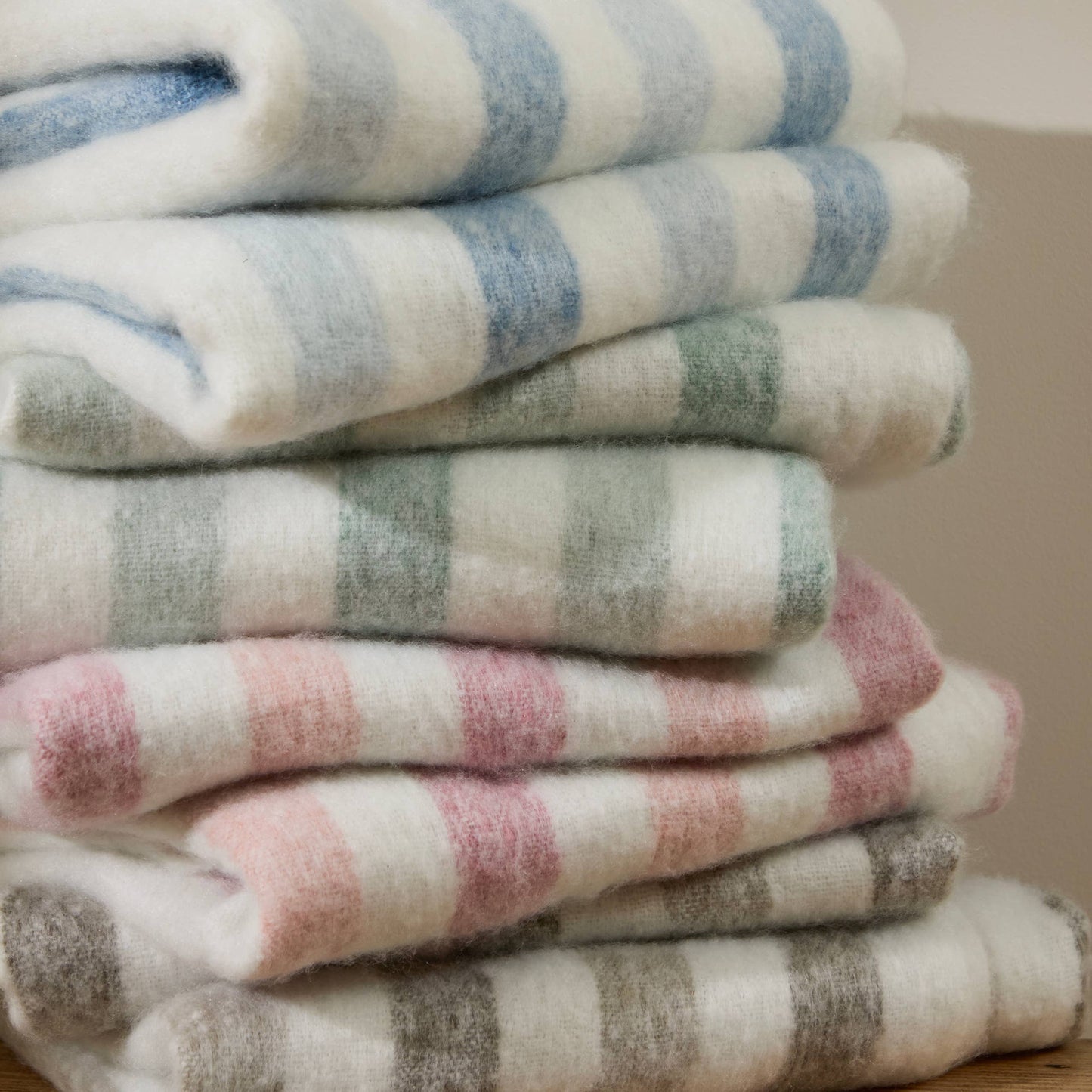 Beechwood Woven Stripe Throw Moorland Green - Bridgnorth Furniture