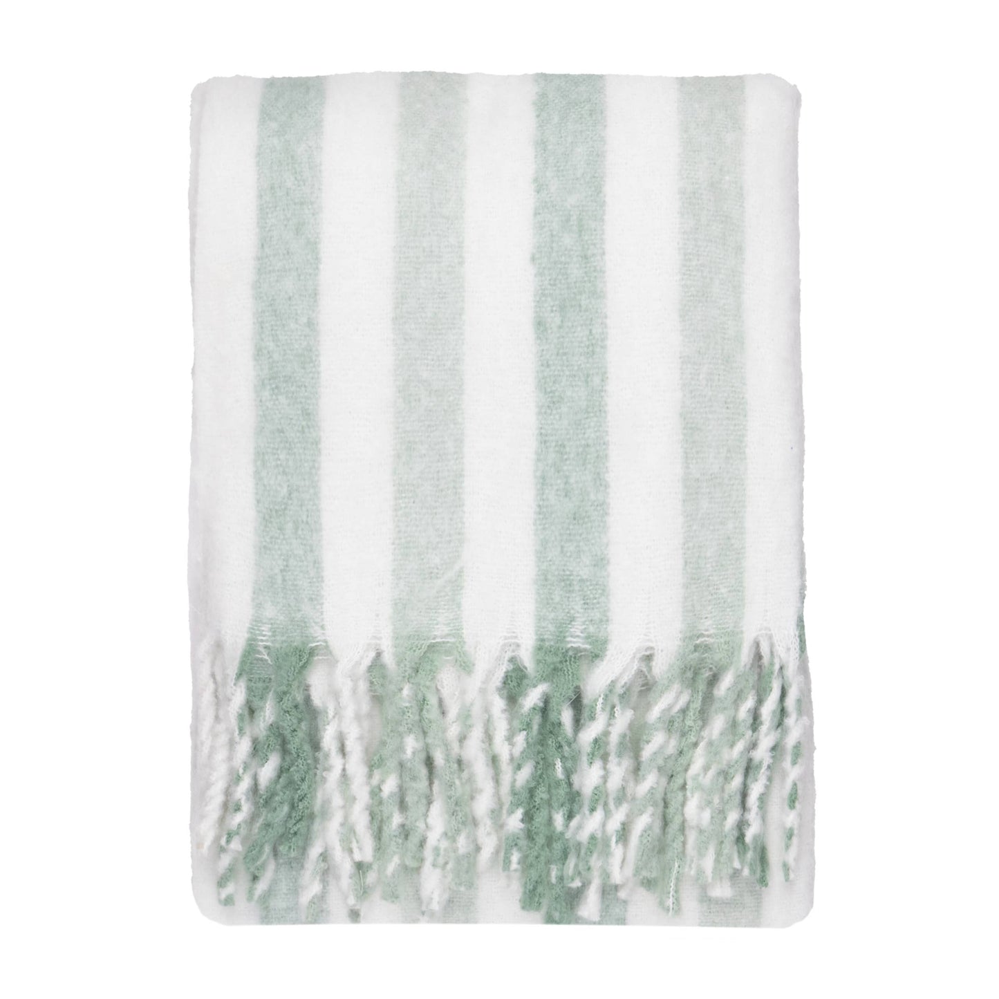 Beechwood Woven Stripe Throw Moorland Green - Bridgnorth Furniture