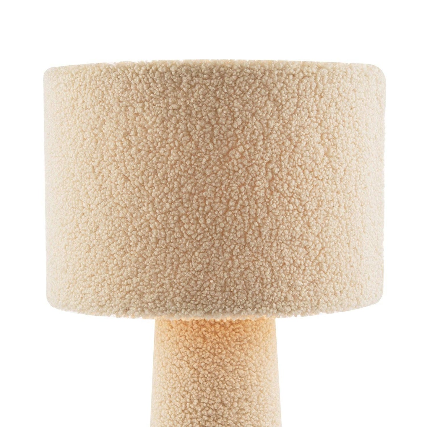Designer Table Lamp with Cream Wool Base and Shade with Inner Lining - Bridgnorth Furniture