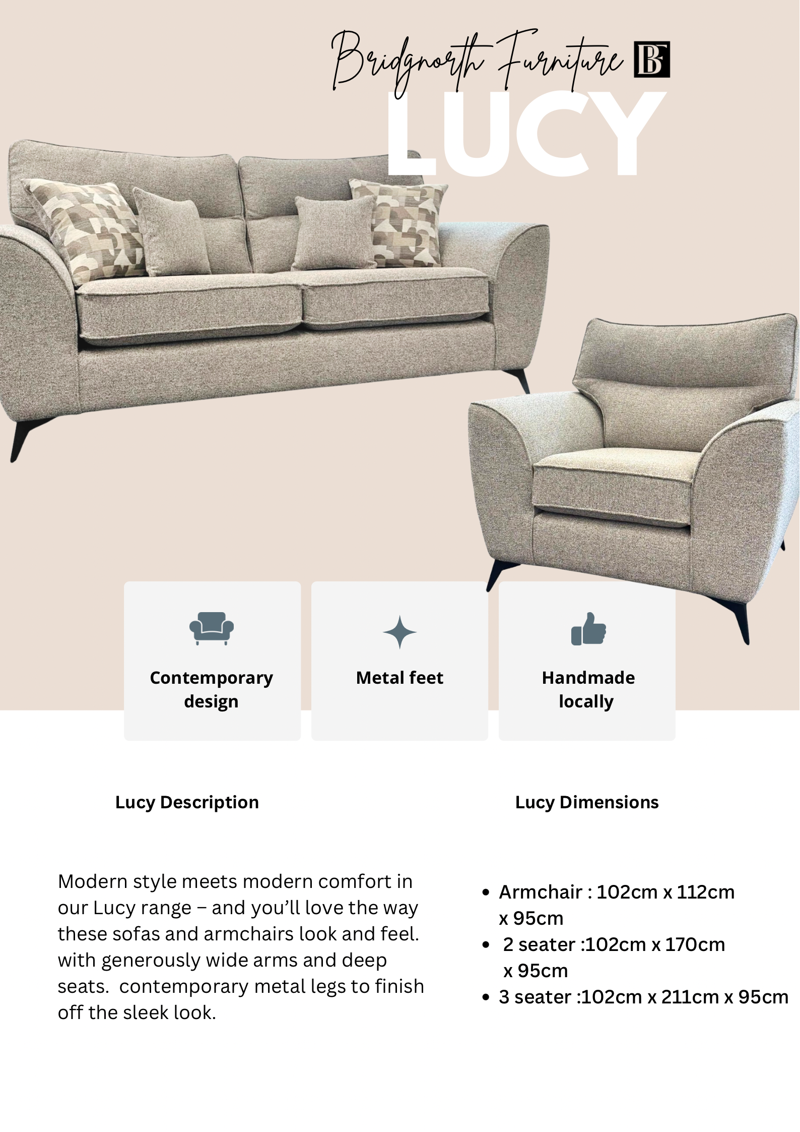Lucy Sofa - Bridgnorth Furniture