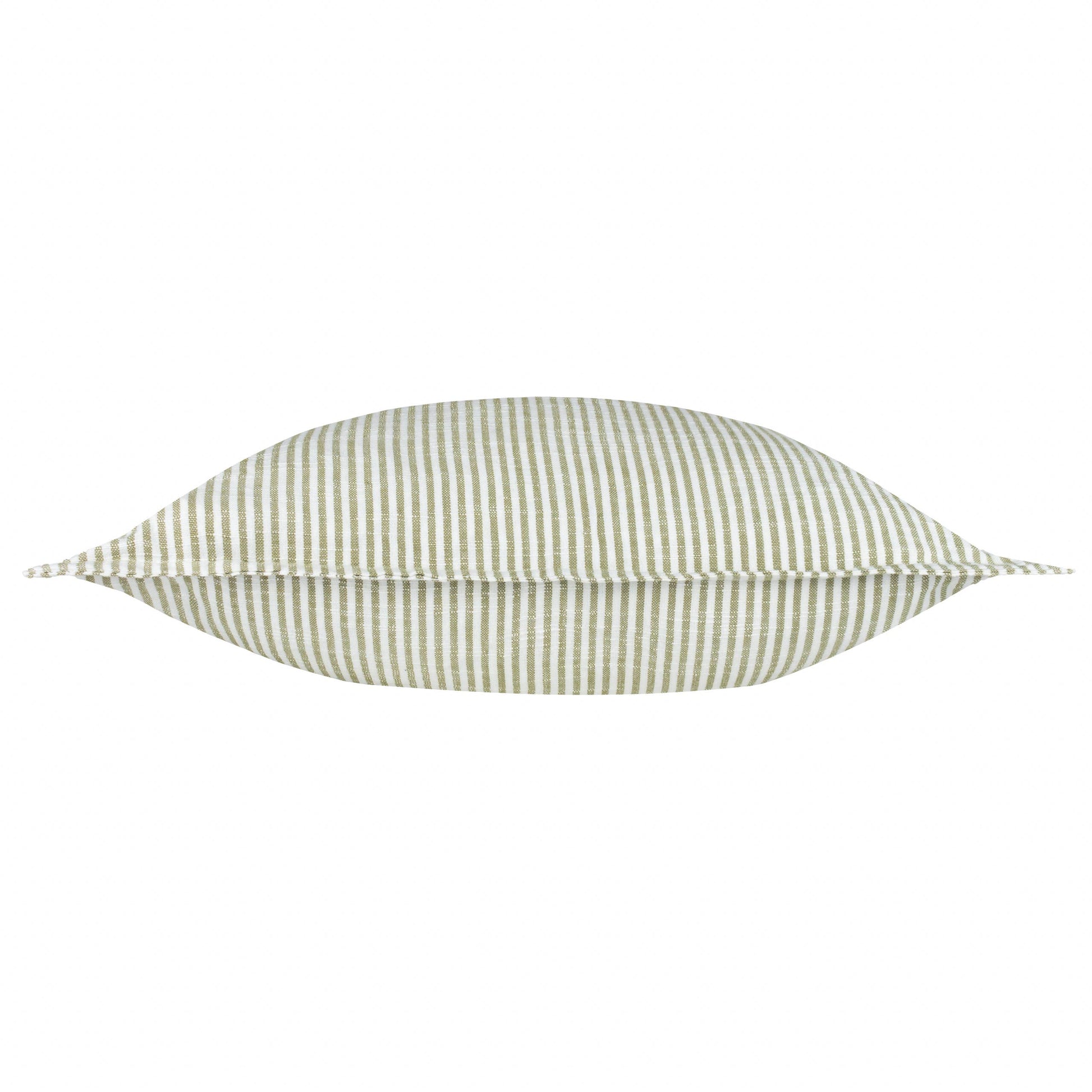 Truro Striped 100% Cotton Cushion Moss - Bridgnorth Furniture