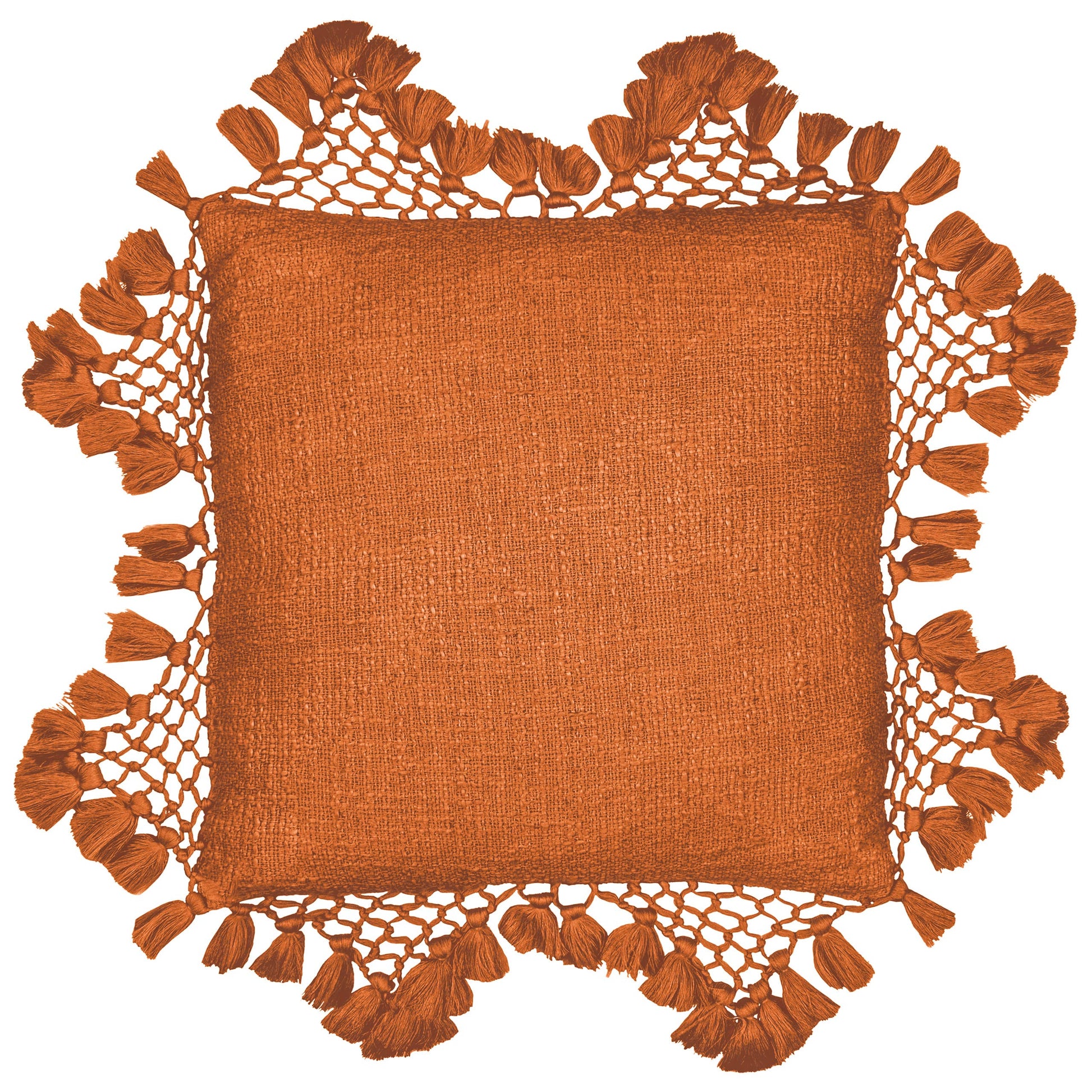 Anko Macrame Tassel Trim Cushion Pecan - Bridgnorth Furniture