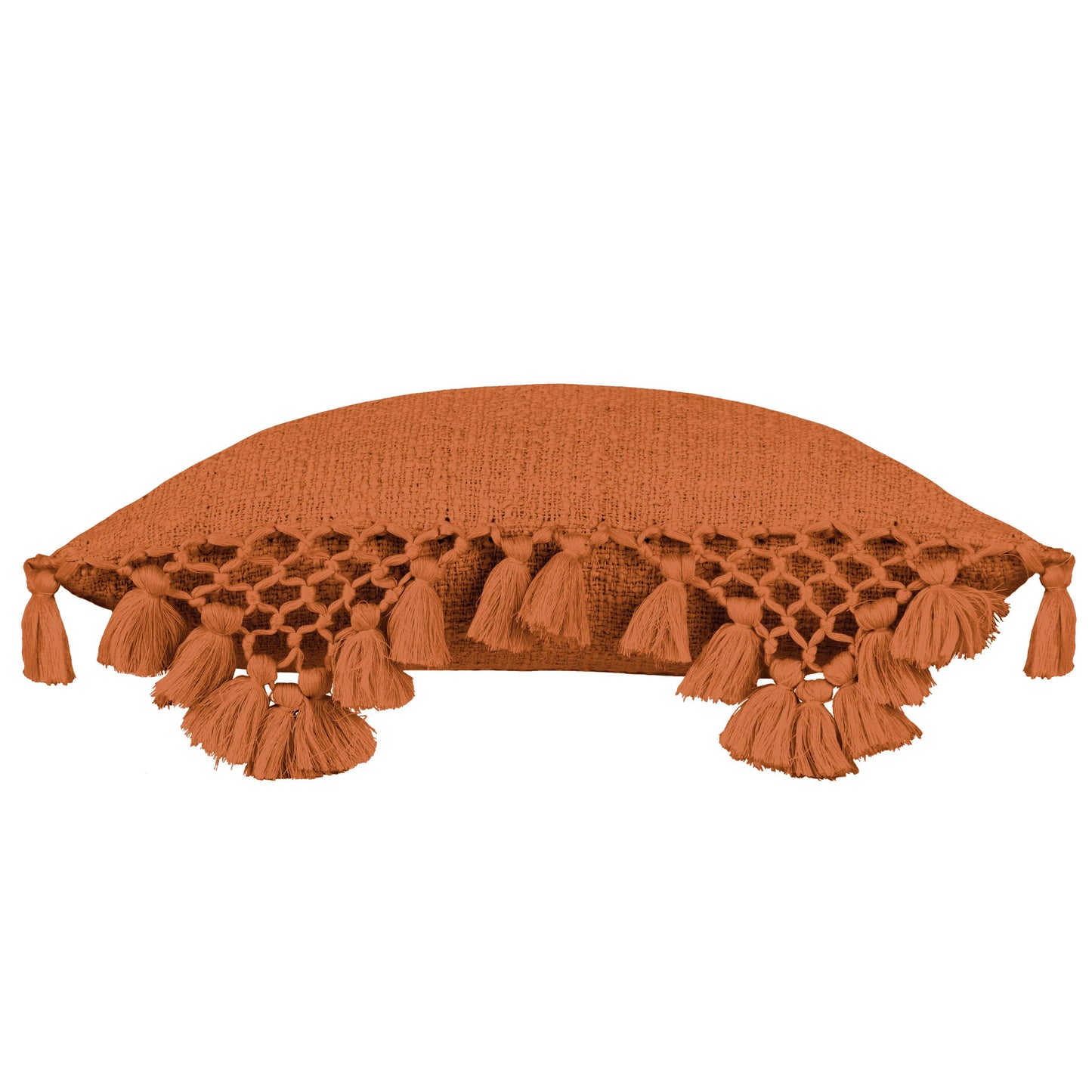 Anko Macrame Tassel Trim Cushion Pecan - Bridgnorth Furniture