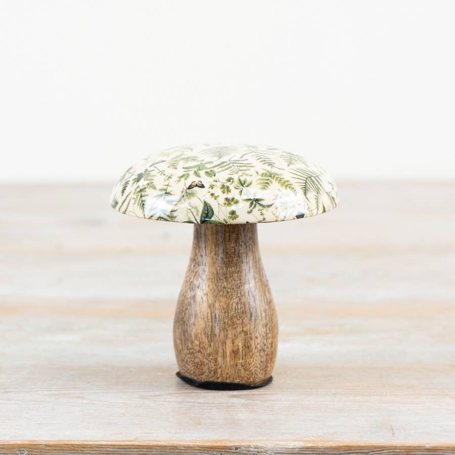 Fern Print Mushroom, 10cm