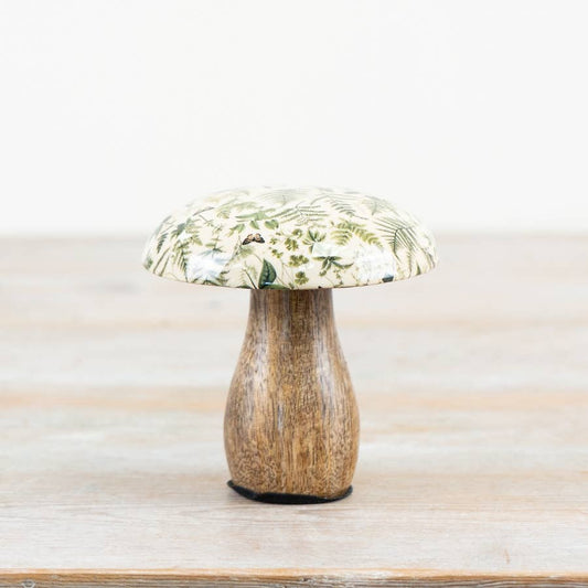 Fern Print Mushroom, 10cm