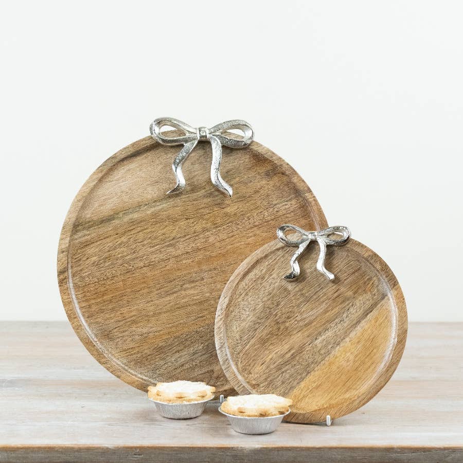 Round Tray with Bow, 21cm