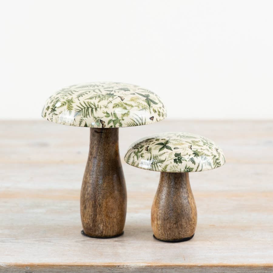Fern Print Mushroom, 10cm