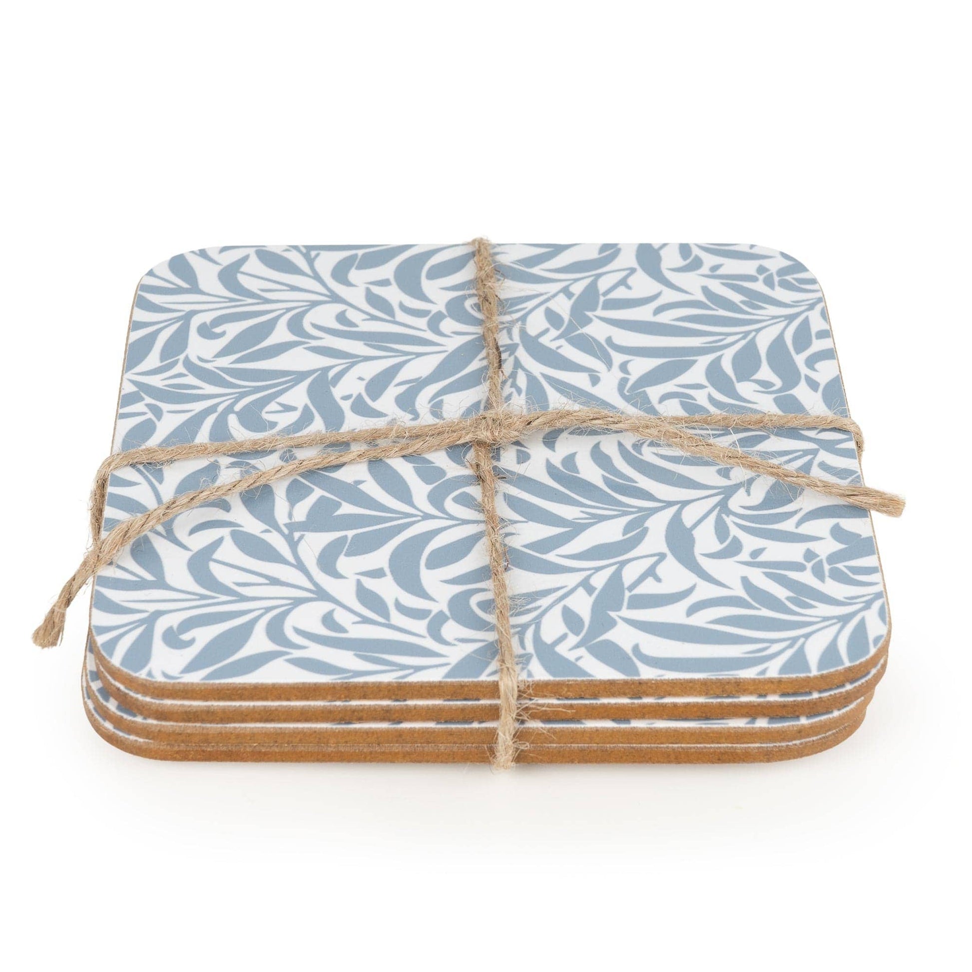 Jeff Banks Set of 4 Coasters – Leafy Trellis Blue - Bridgnorth Furniture