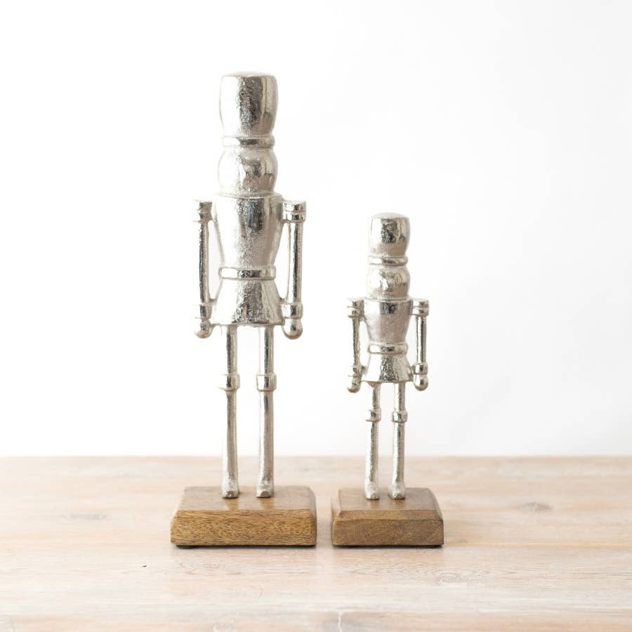 Small Aluminium Nutcracker Sculpture on Base, 23cm - Bridgnorth Furniture