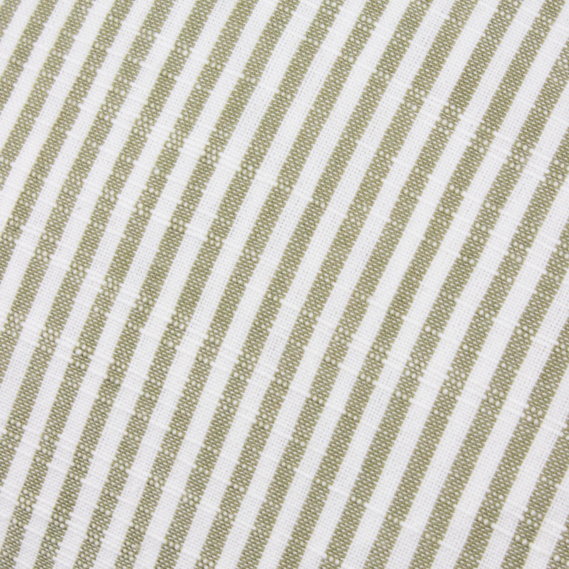Truro Striped 100% Cotton Cushion Moss - Bridgnorth Furniture