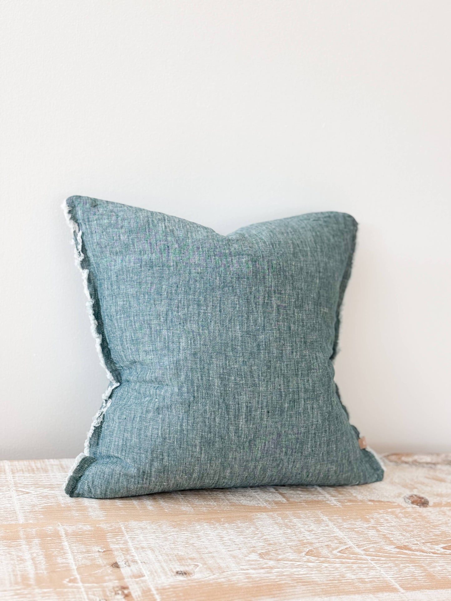 Esmee Washed Dark Teal Cushion Cover, 45x45cm - Bridgnorth Furniture